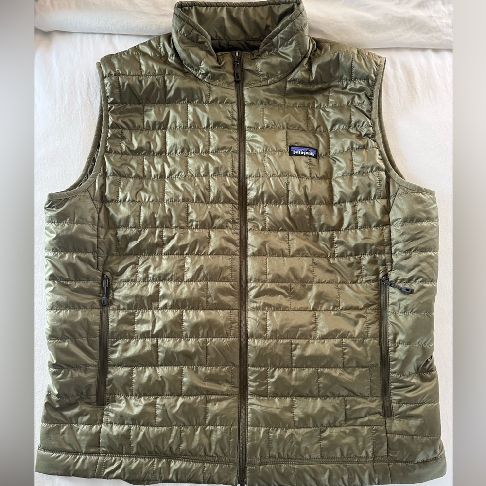 Men’s Patagonia Nano Puff Vest - Olive Green - Size XL